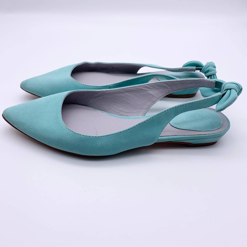 JOHNSTON & MURPHY Sling Back Teal Flat Size 7